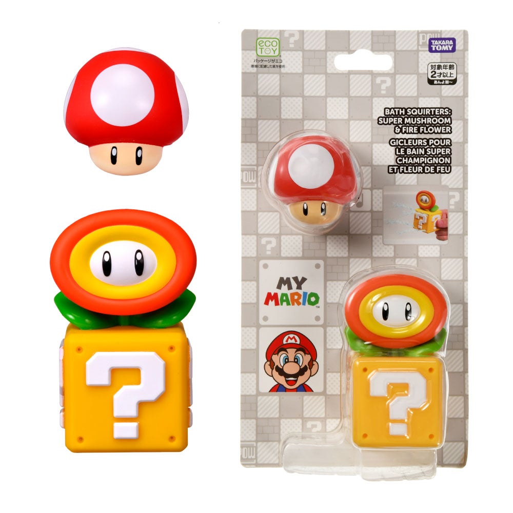 マイマリオ
おふろで遊ぼう！
わくわくみずでっぽう
ファイアフラワー＆スーパーキノコセット