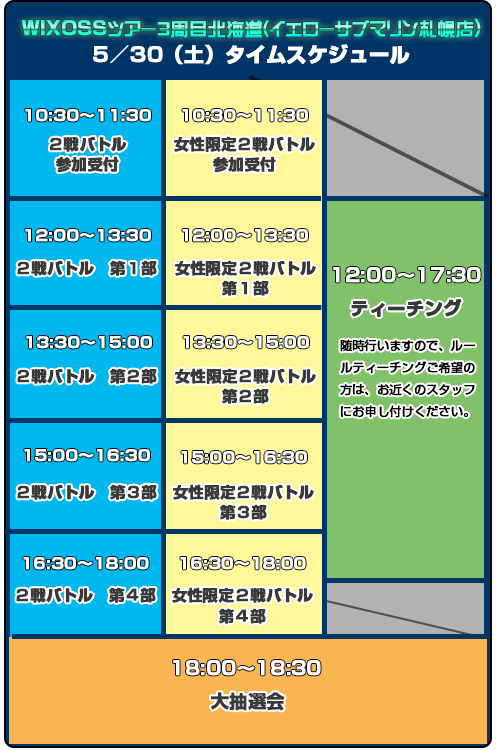 タイムスケジュール