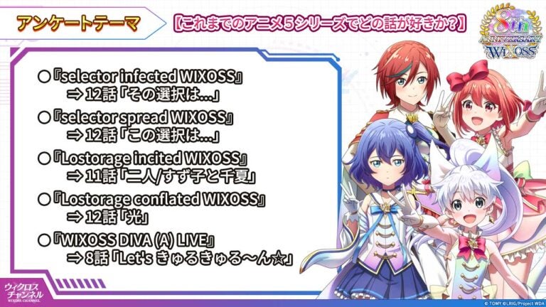 WIXOSS 8周年企画　人気エピソードを期間限定配信！